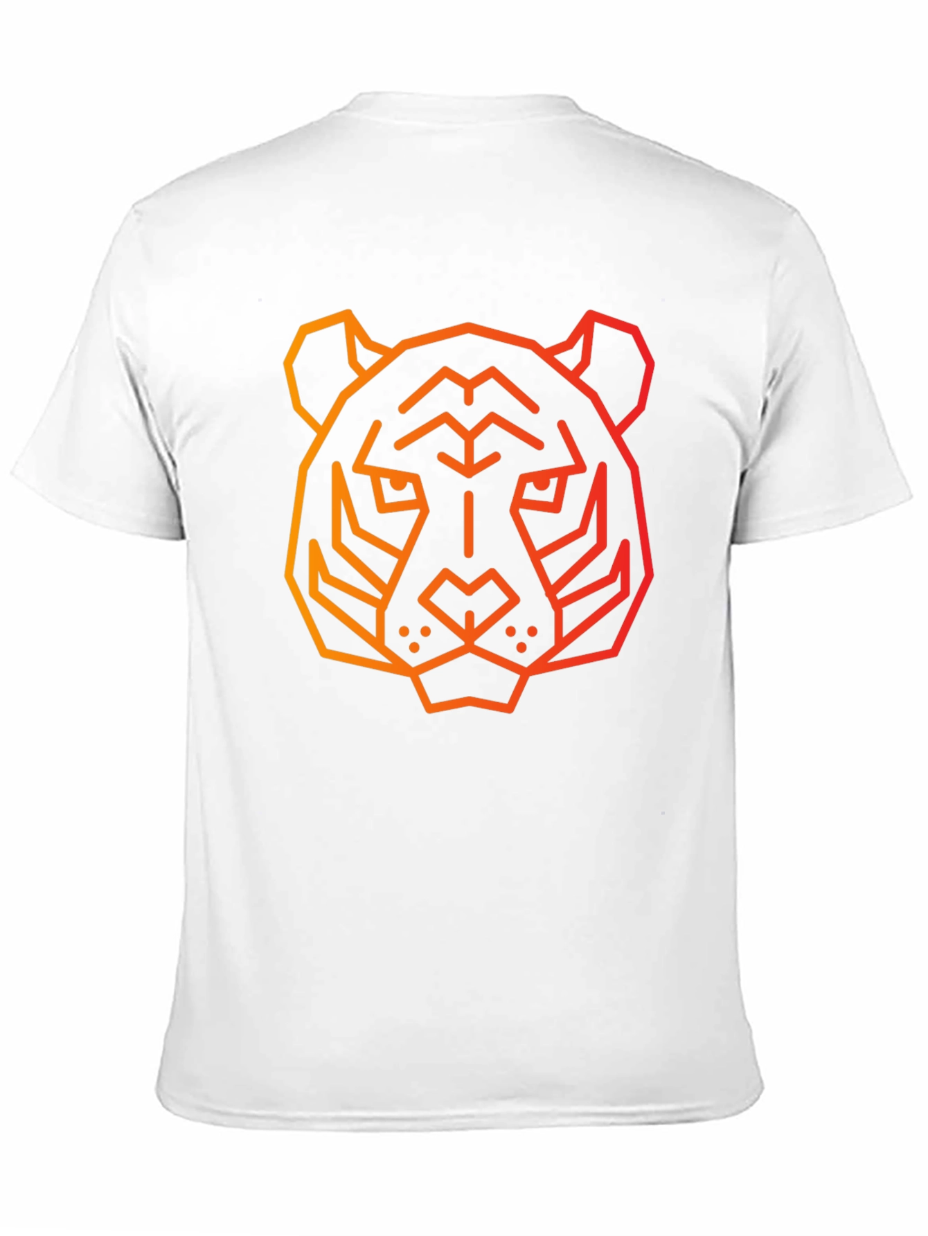 Geometric Tiger Graphic Tee - Black