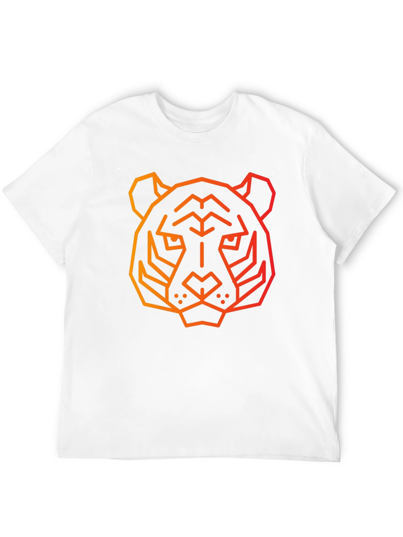 Geometric Tiger Graphic Tee - Black