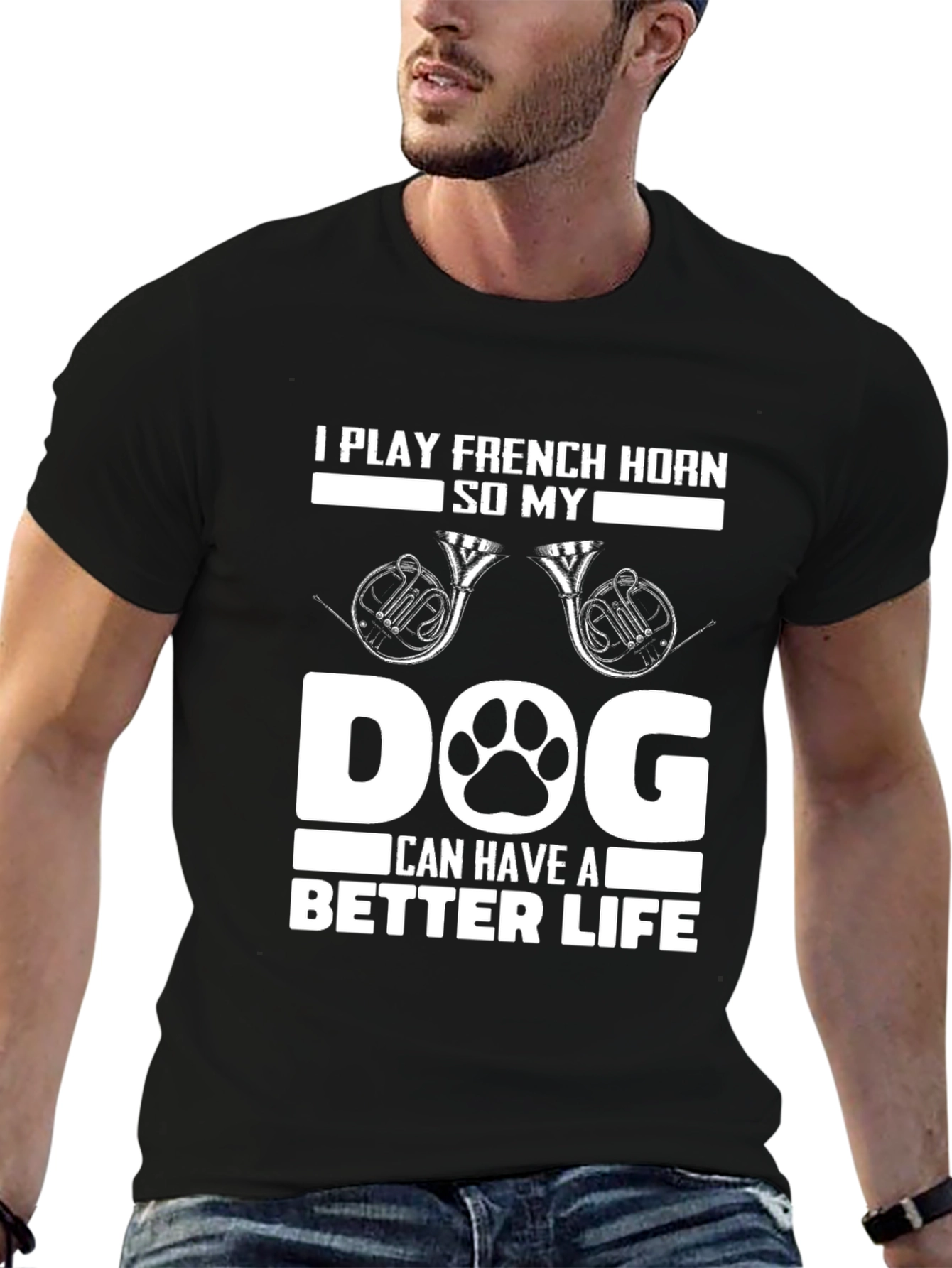 French Horn Dog Lover T-Shirt