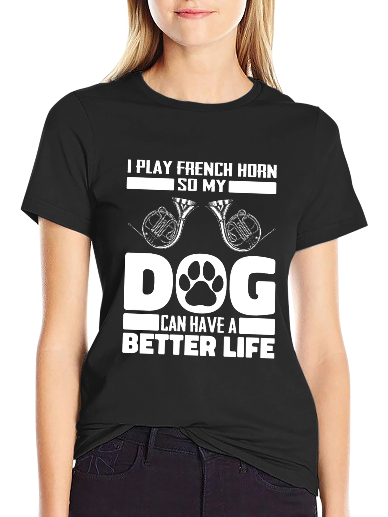 French Horn Dog Lover T-Shirt