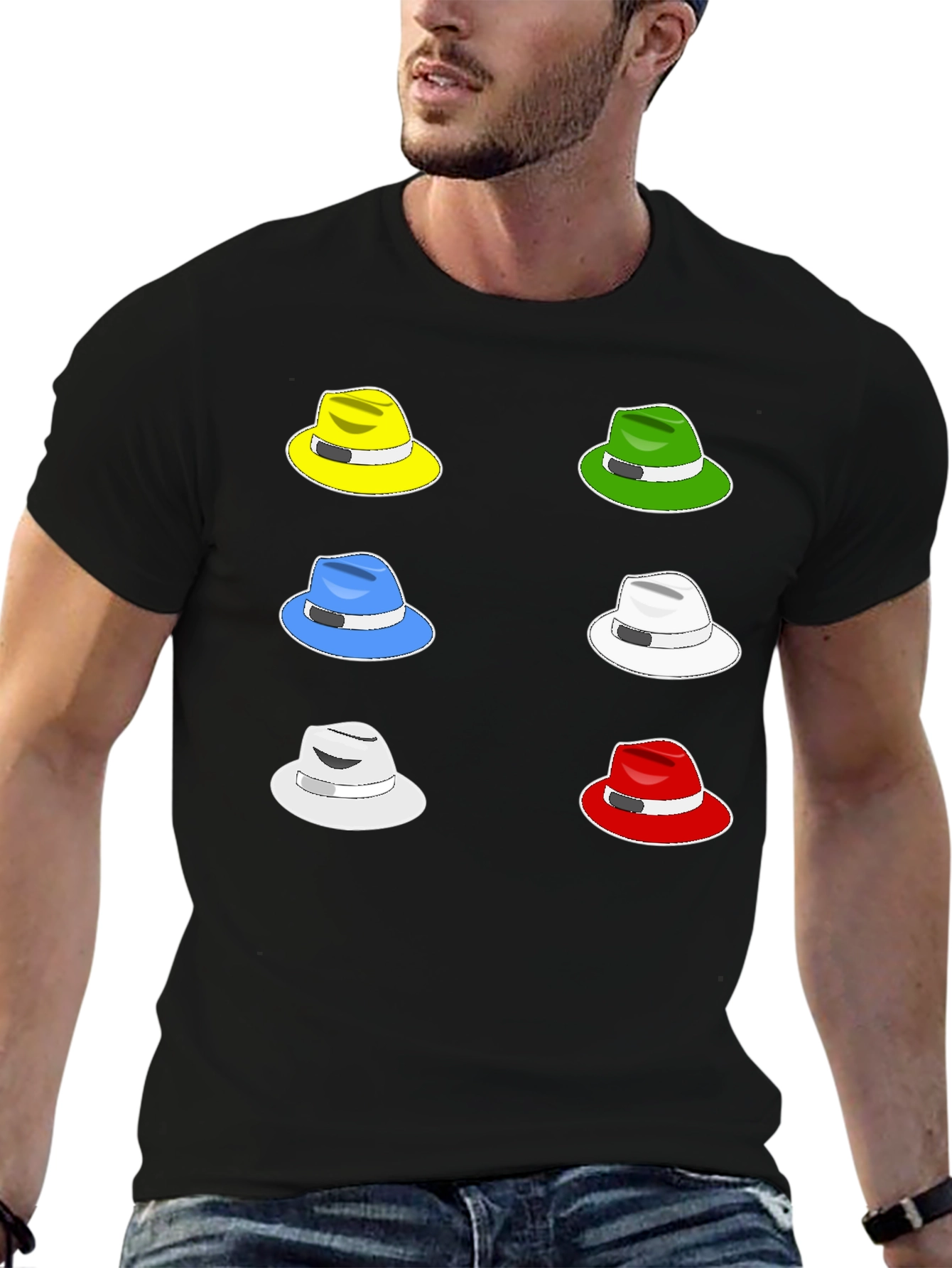 Colorful Hat Graphic Tee