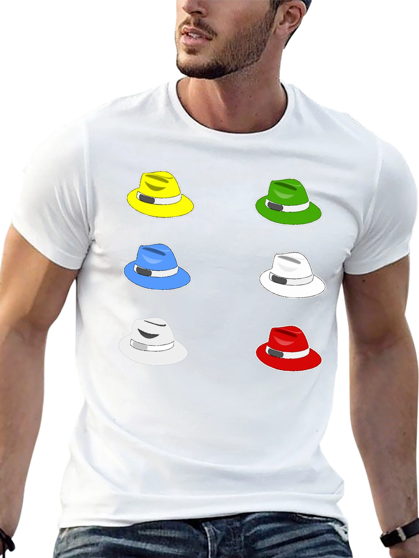 Colorful Hat Graphic Tee