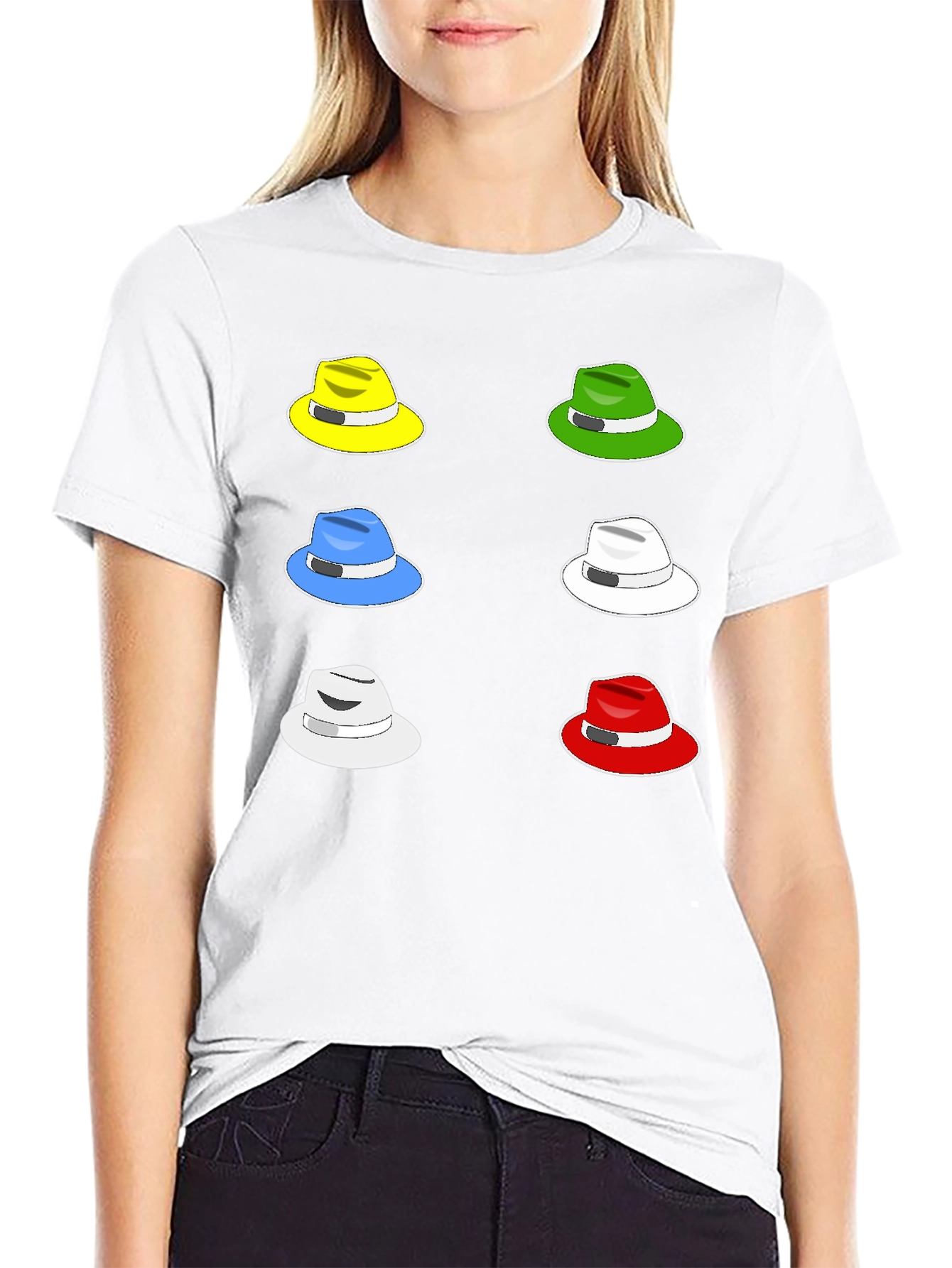 Colorful Hat Graphic Tee