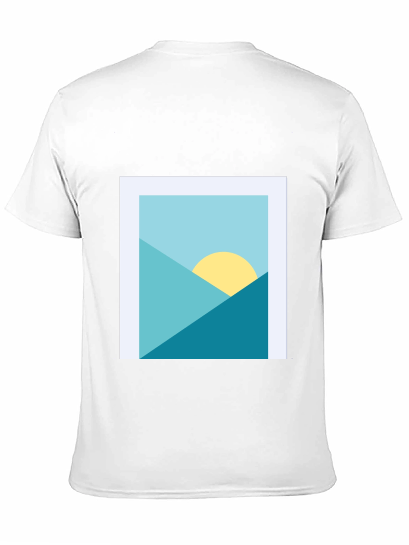 Geometric Landscape Graphic Tee - Modern Art Shirt
