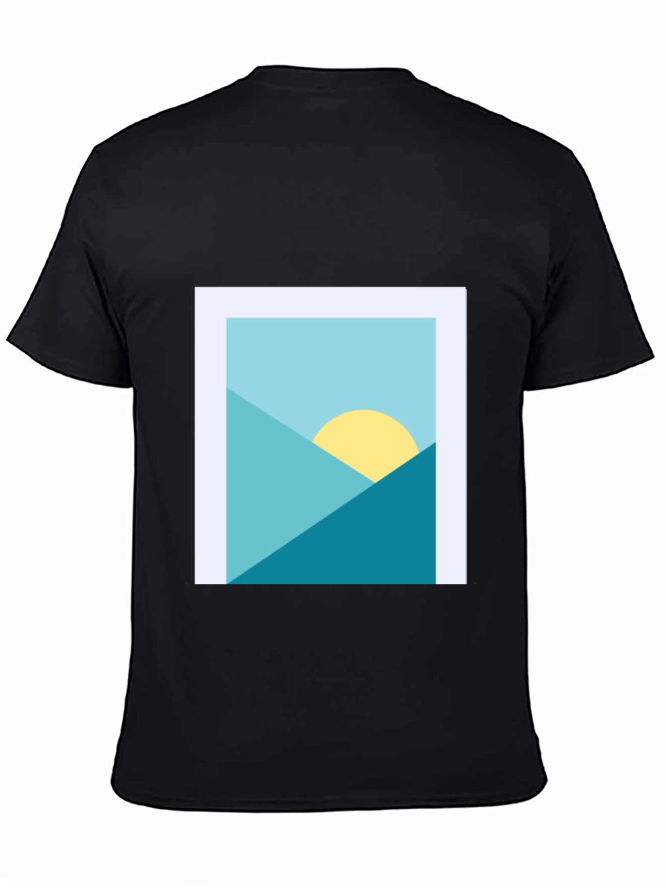 Geometric Landscape Graphic Tee - Modern Art Shirt