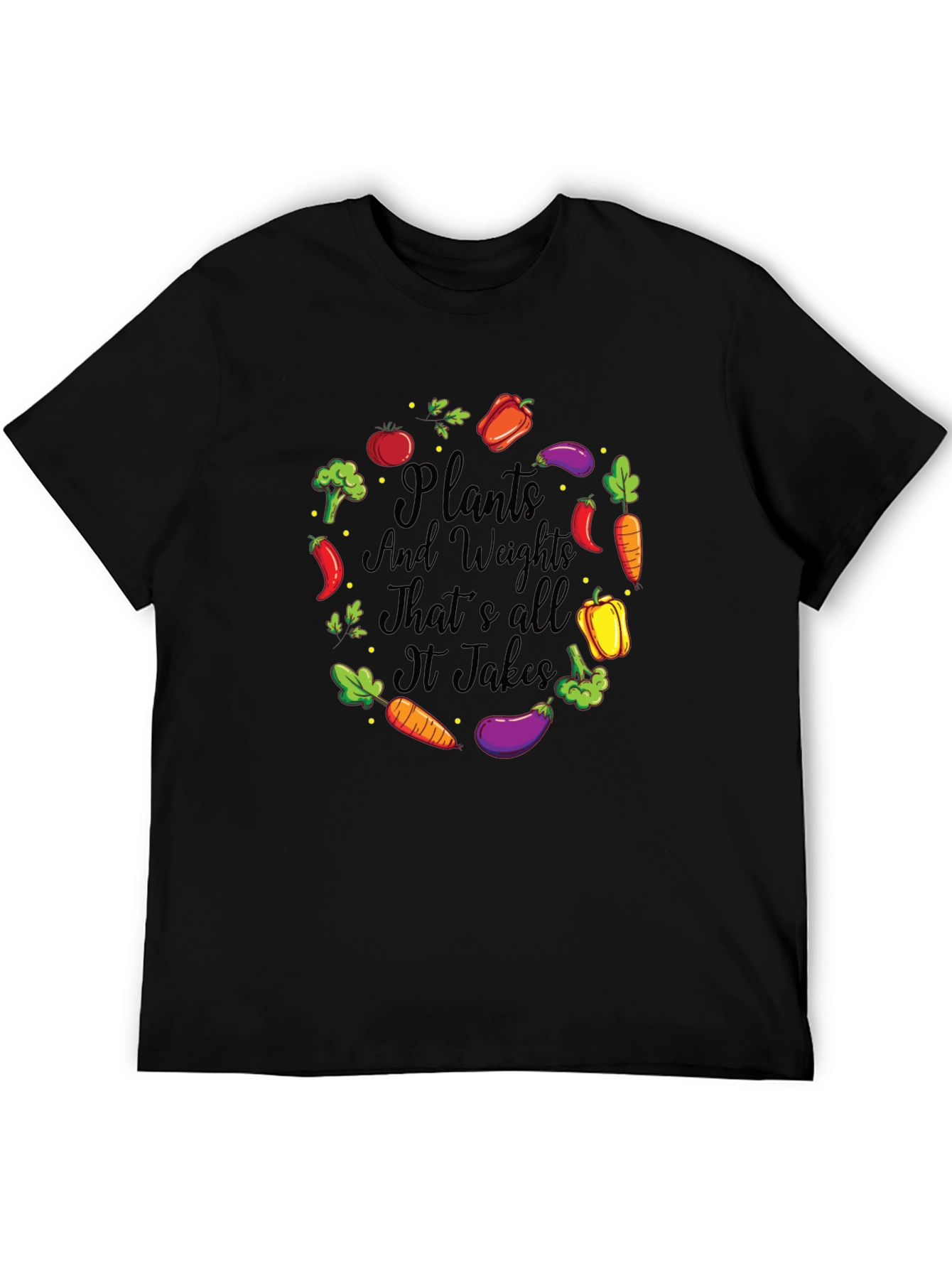 Plants & Weights T-Shirt - Vegan Fitness Apparel