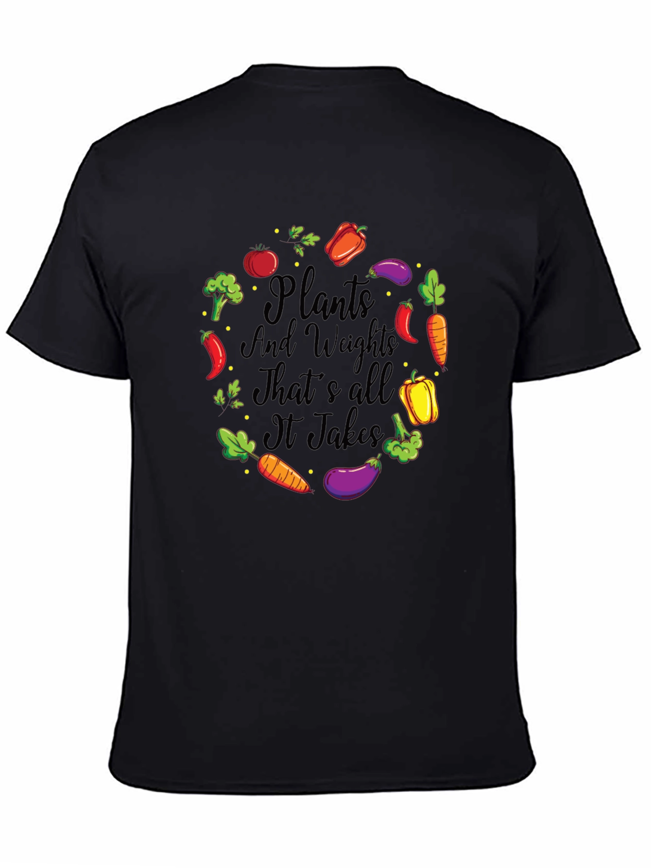Plants & Weights T-Shirt - Vegan Fitness Apparel