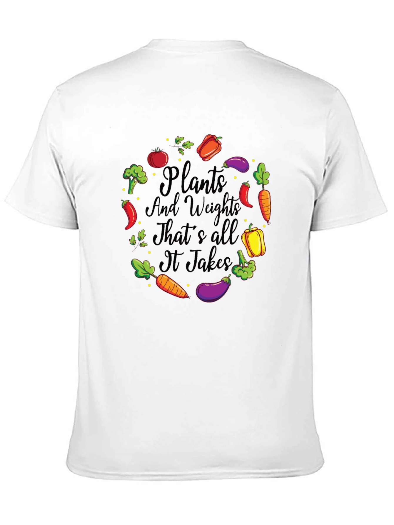 Plants & Weights T-Shirt - Vegan Fitness Apparel