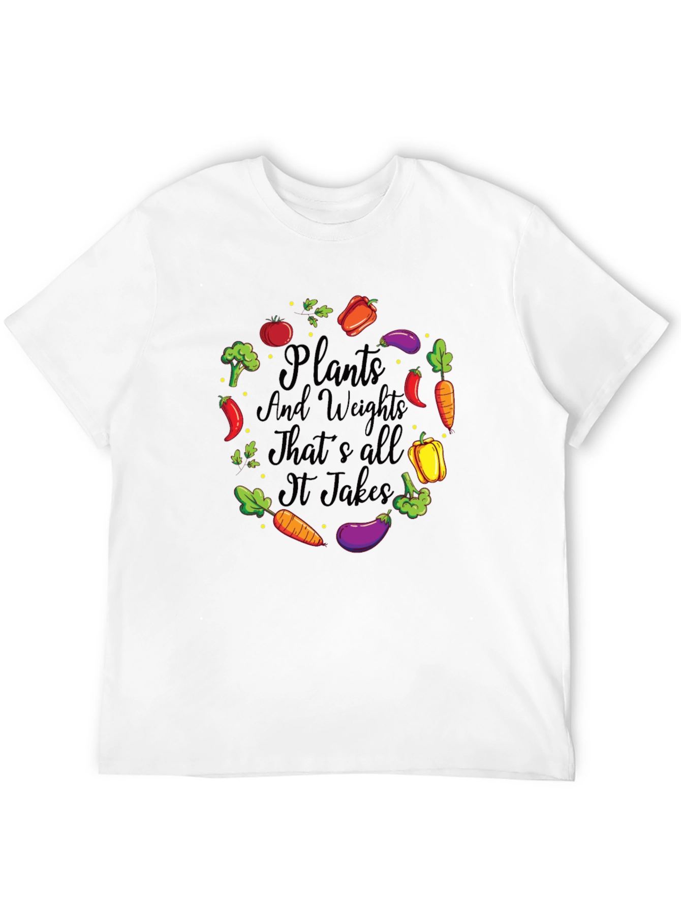 Plants & Weights T-Shirt - Vegan Fitness Apparel