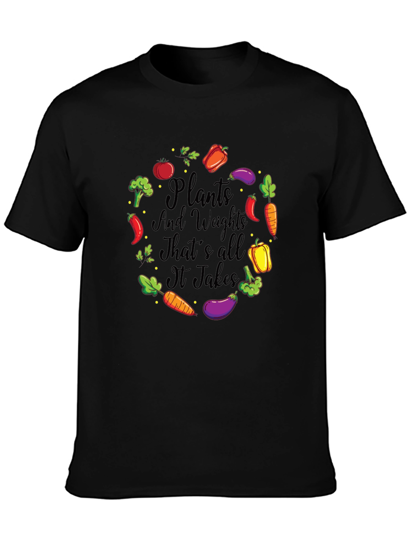 Plants & Weights T-Shirt - Vegan Fitness Apparel