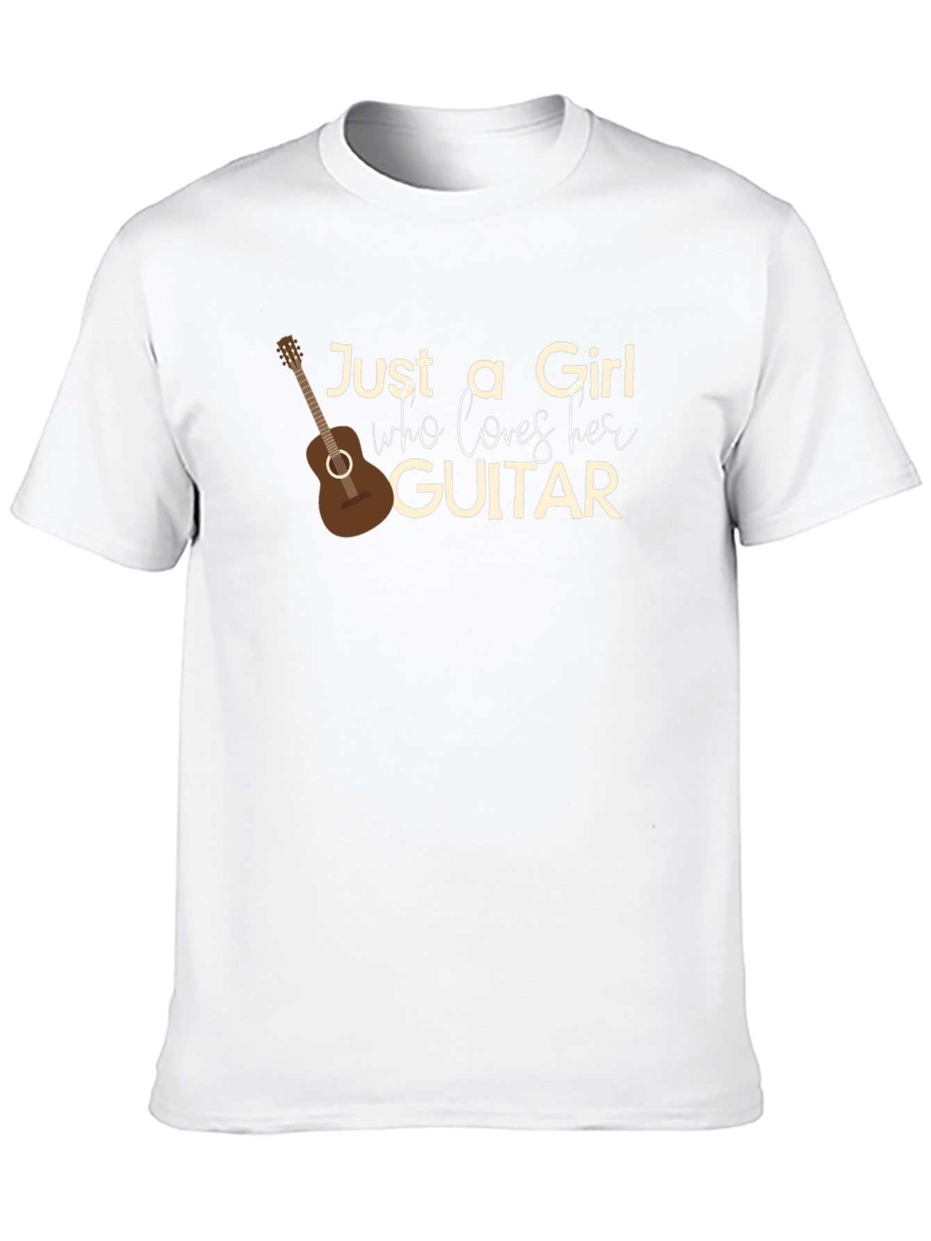 Just a Girl Who Loves Her Guitar Graphic T-Shirt