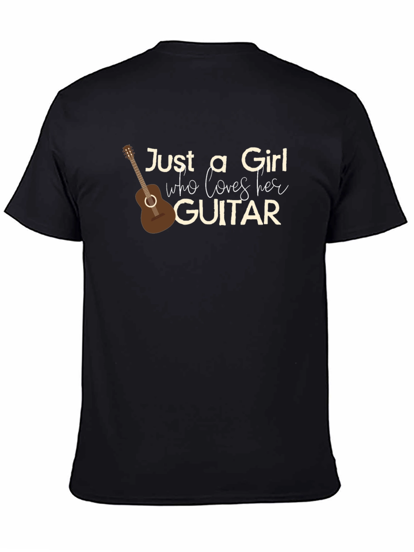 Just a Girl Who Loves Her Guitar Graphic T-Shirt