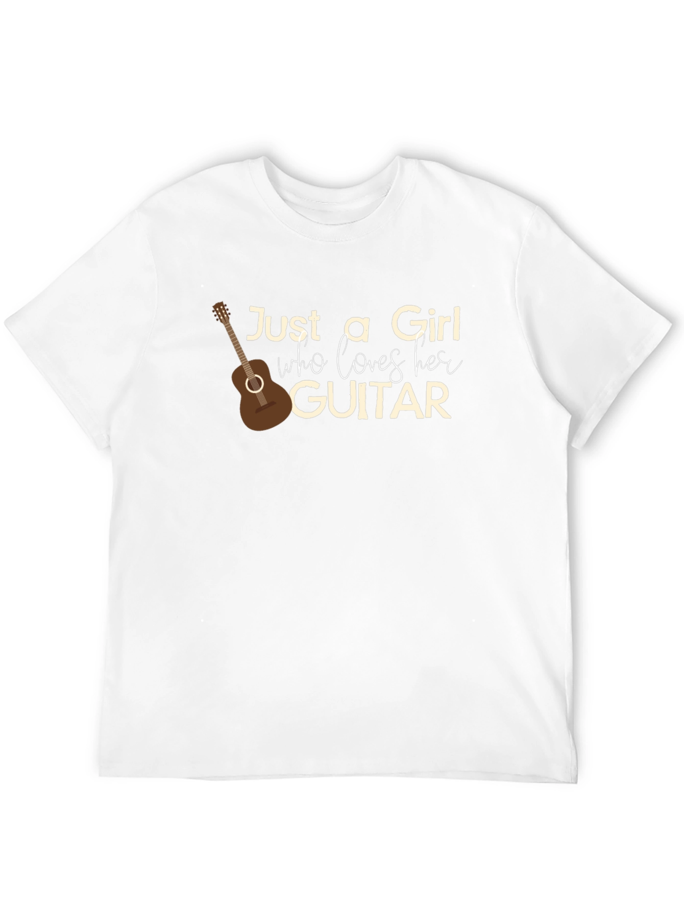 Just a Girl Who Loves Her Guitar Graphic T-Shirt