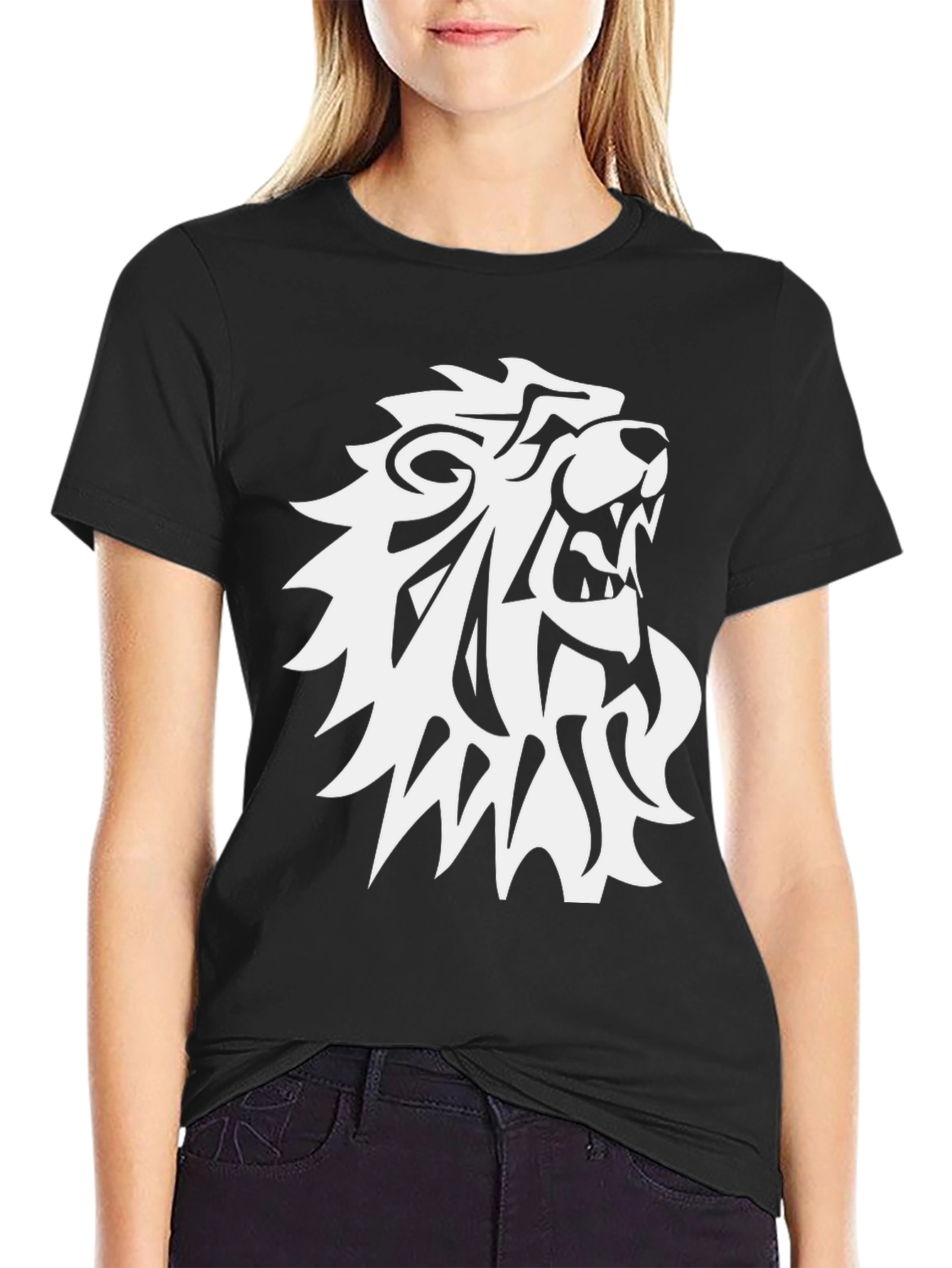 Lion Graphic Tee - Mens Black T-Shirt