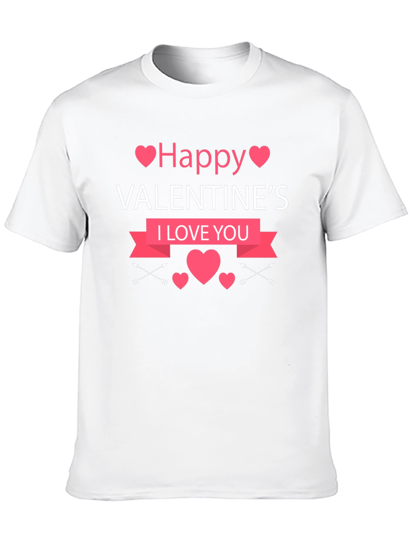 Happy Valentines Day Black T-Shirt