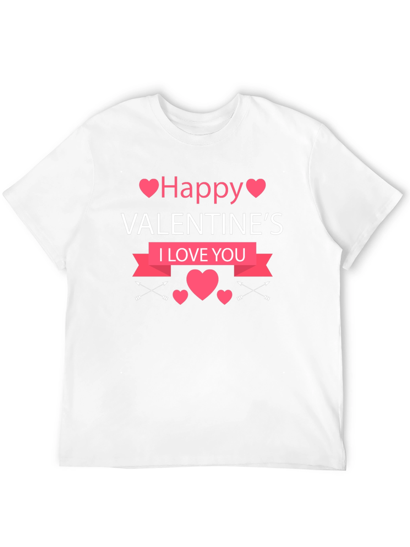 Happy Valentines Day Black T-Shirt