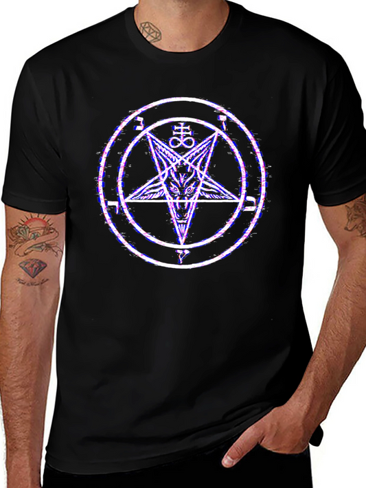 Baphomet Satanic Pentagram Graphic T-Shirt
