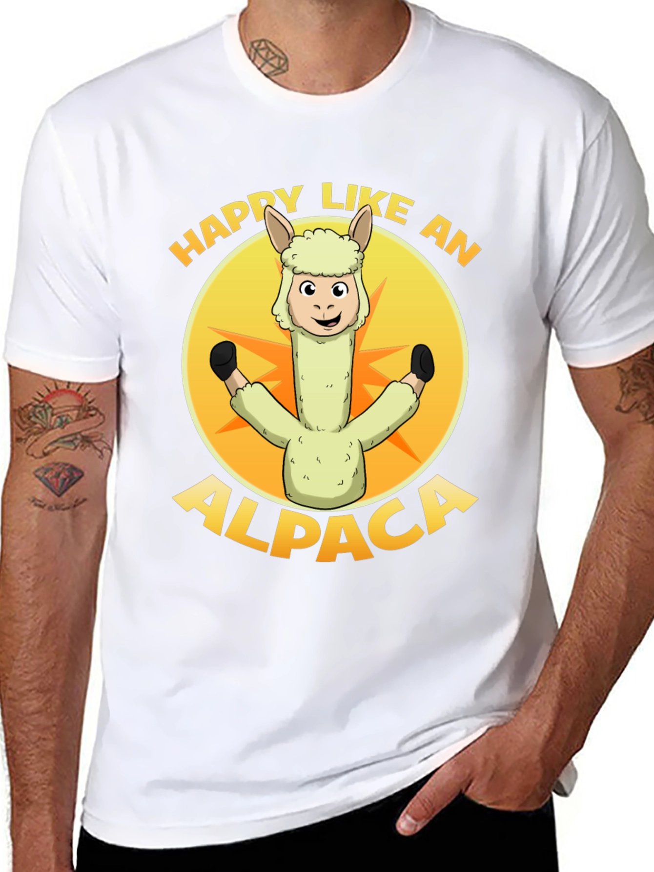 Happy Alpaca Graphic T-Shirt