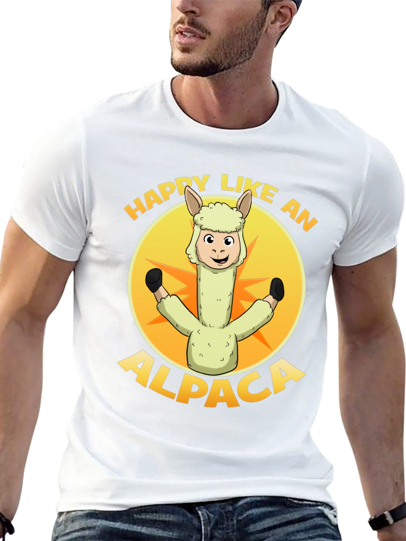 Happy Alpaca Graphic T-Shirt