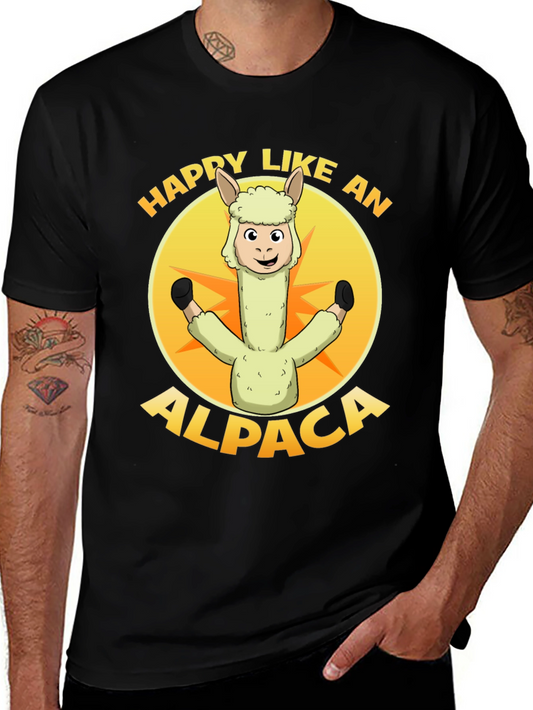 Happy Alpaca Graphic T-Shirt