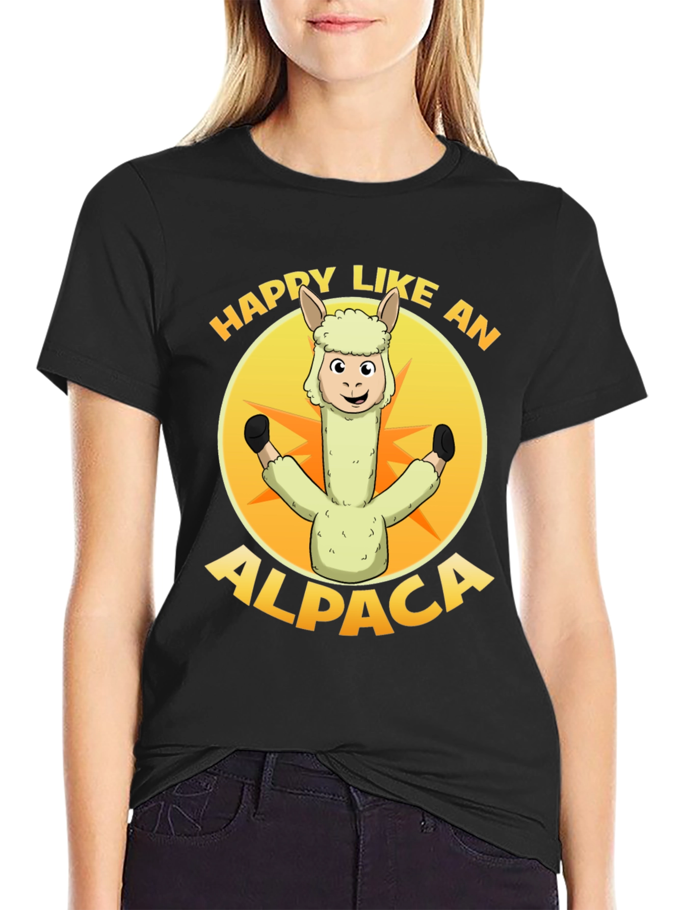 Happy Alpaca Graphic T-Shirt