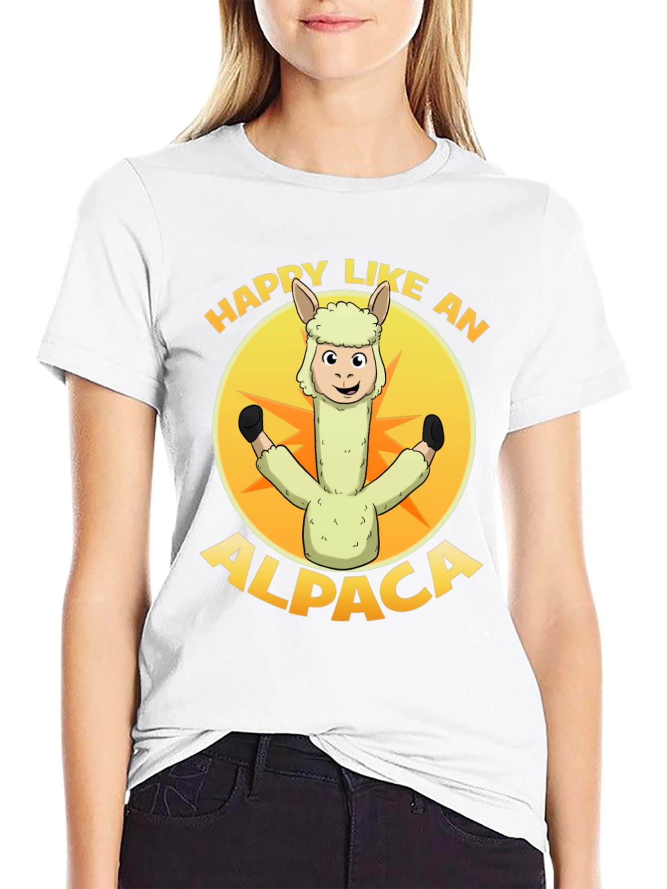 Happy Alpaca Graphic T-Shirt