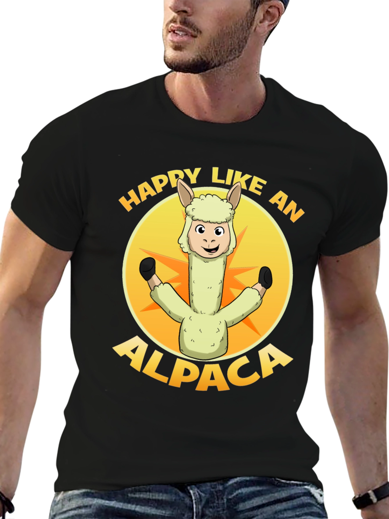 Happy Alpaca Graphic T-Shirt