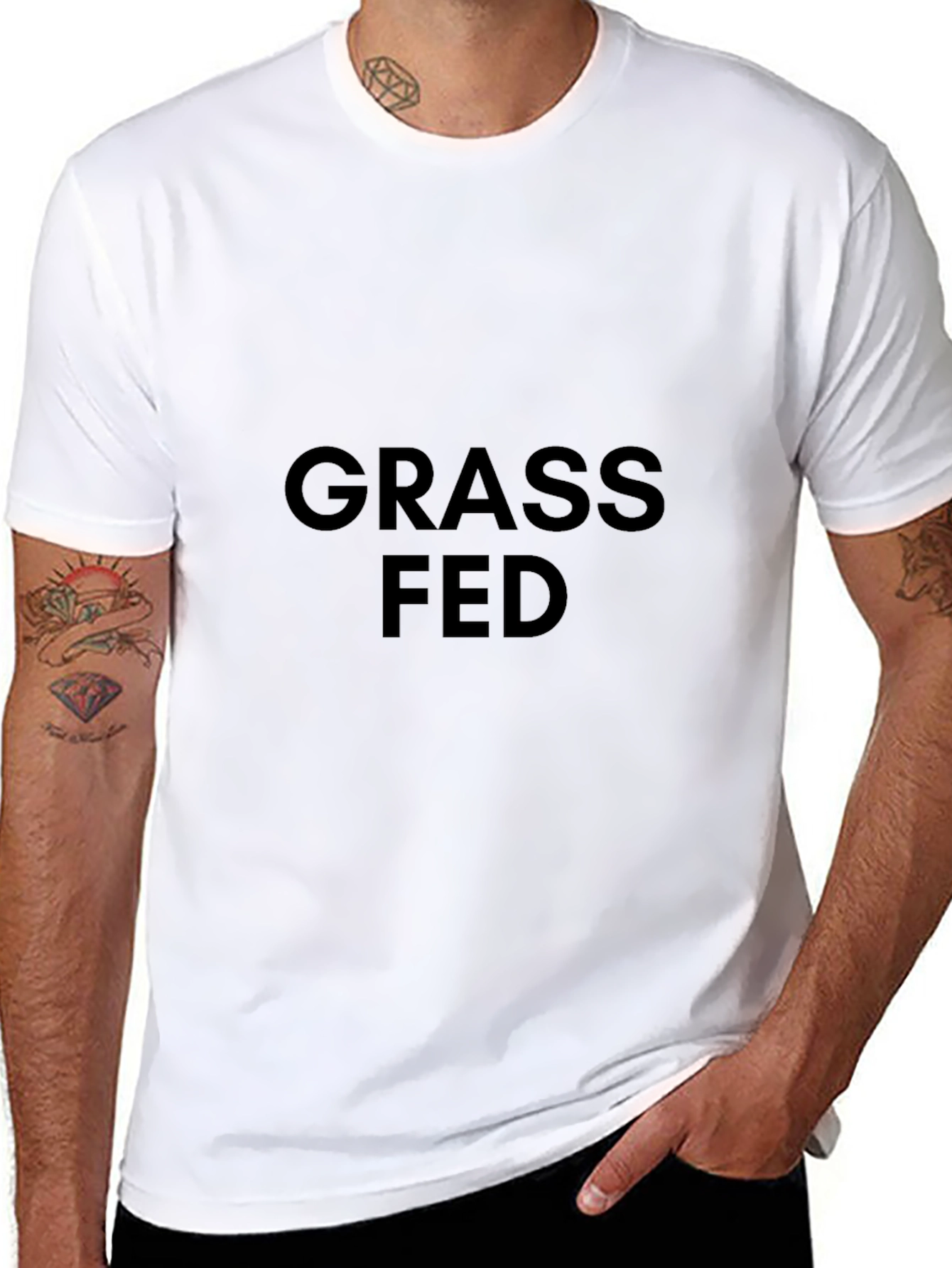 Grass Fed Black T-Shirt - Organic Cotton Tee