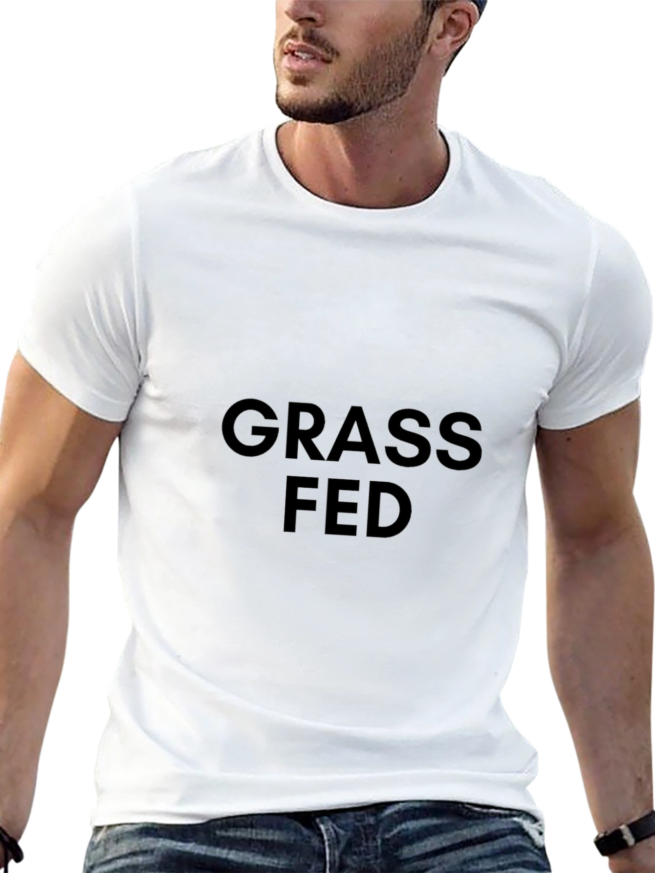 Grass Fed Black T-Shirt - Organic Cotton Tee