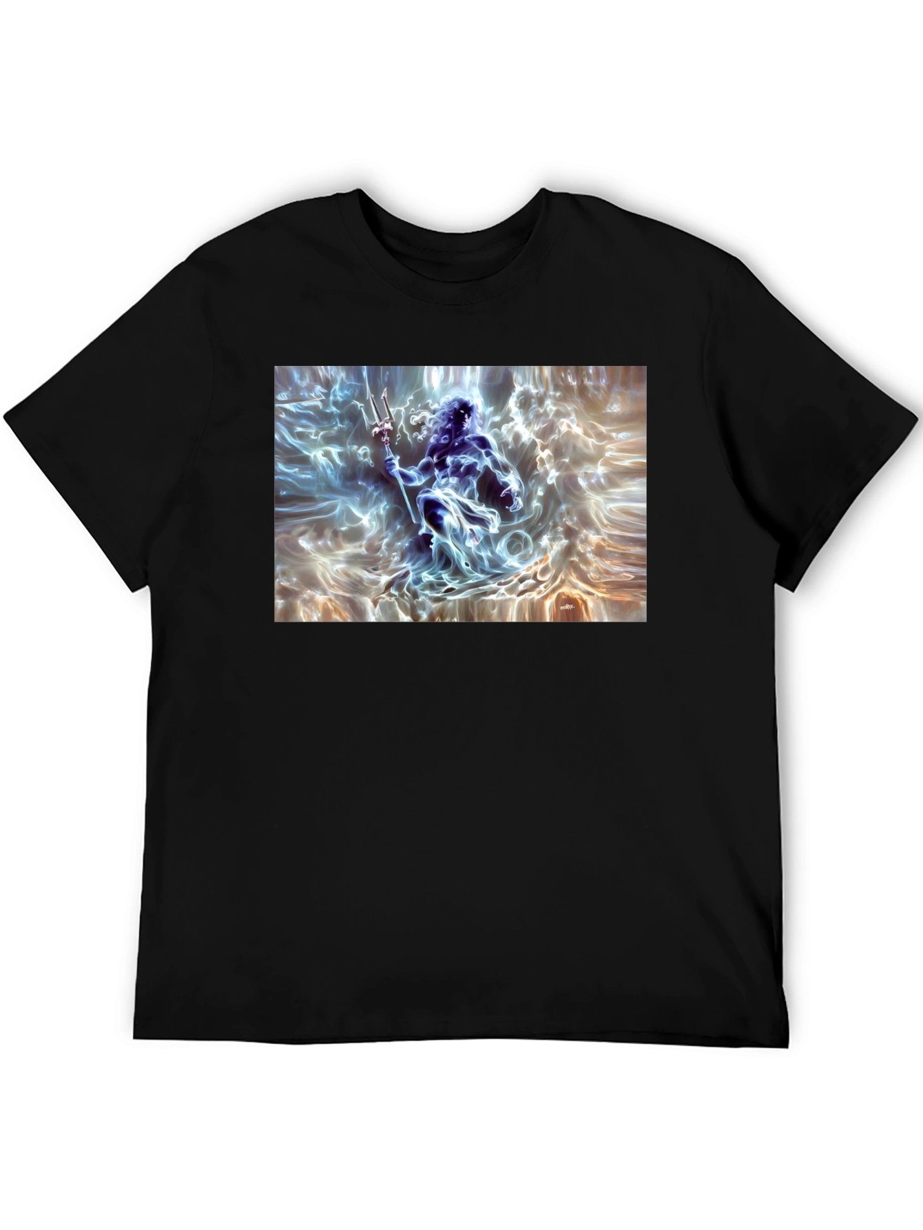 Poseidon Graphic Tee - Black