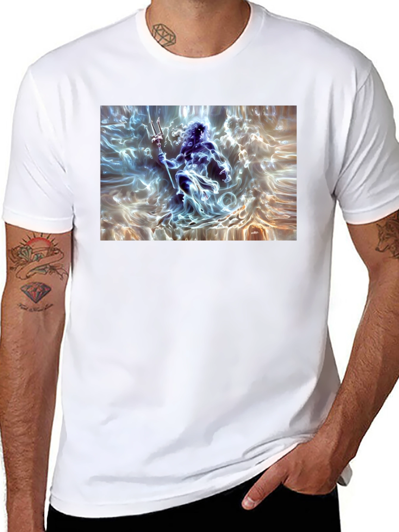 Poseidon Graphic Tee - Black
