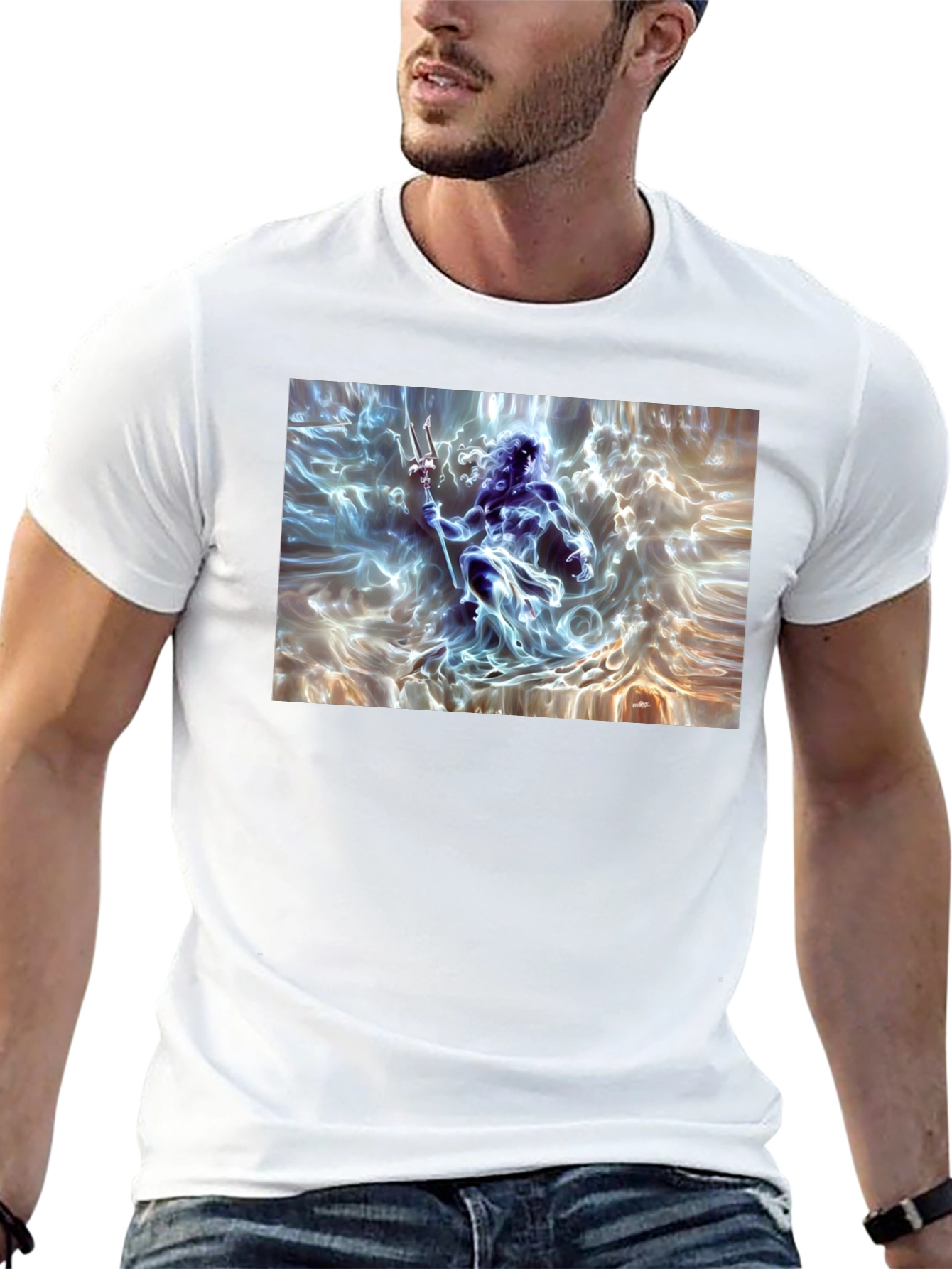 Poseidon Graphic Tee - Black