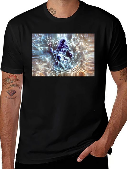 Poseidon Graphic Tee - Black