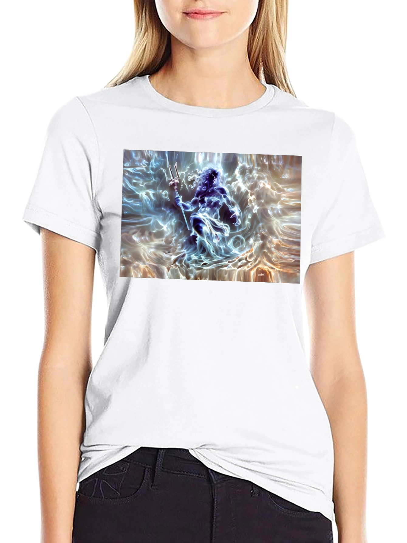 Poseidon Graphic Tee - Black