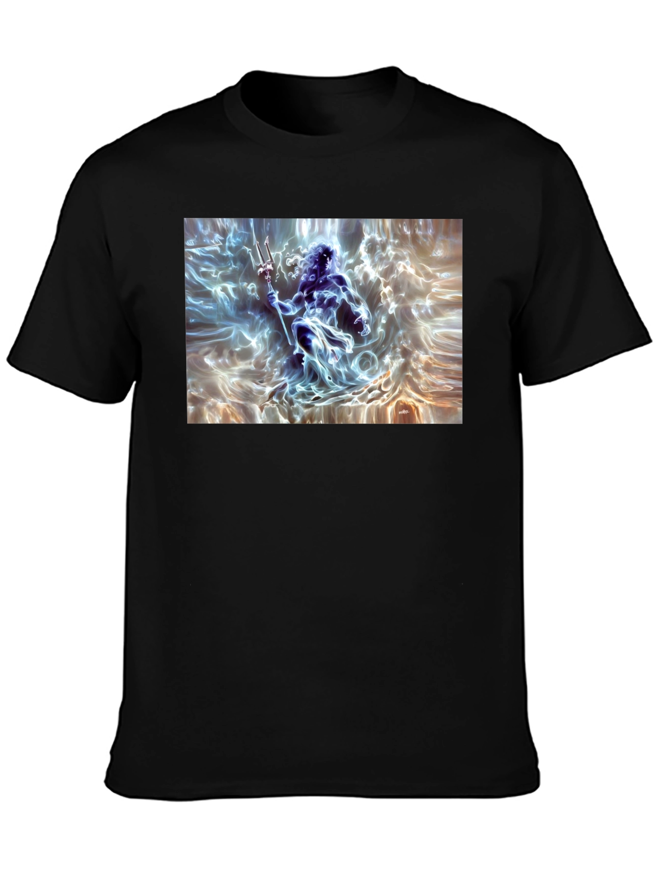 Poseidon Graphic Tee - Black