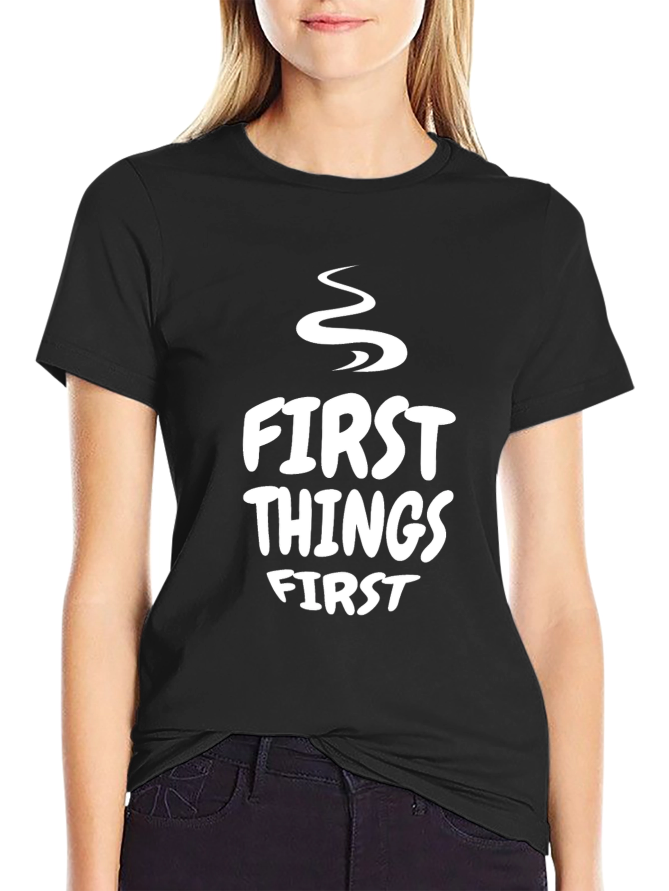 First Things First Graphic Tee - Black
