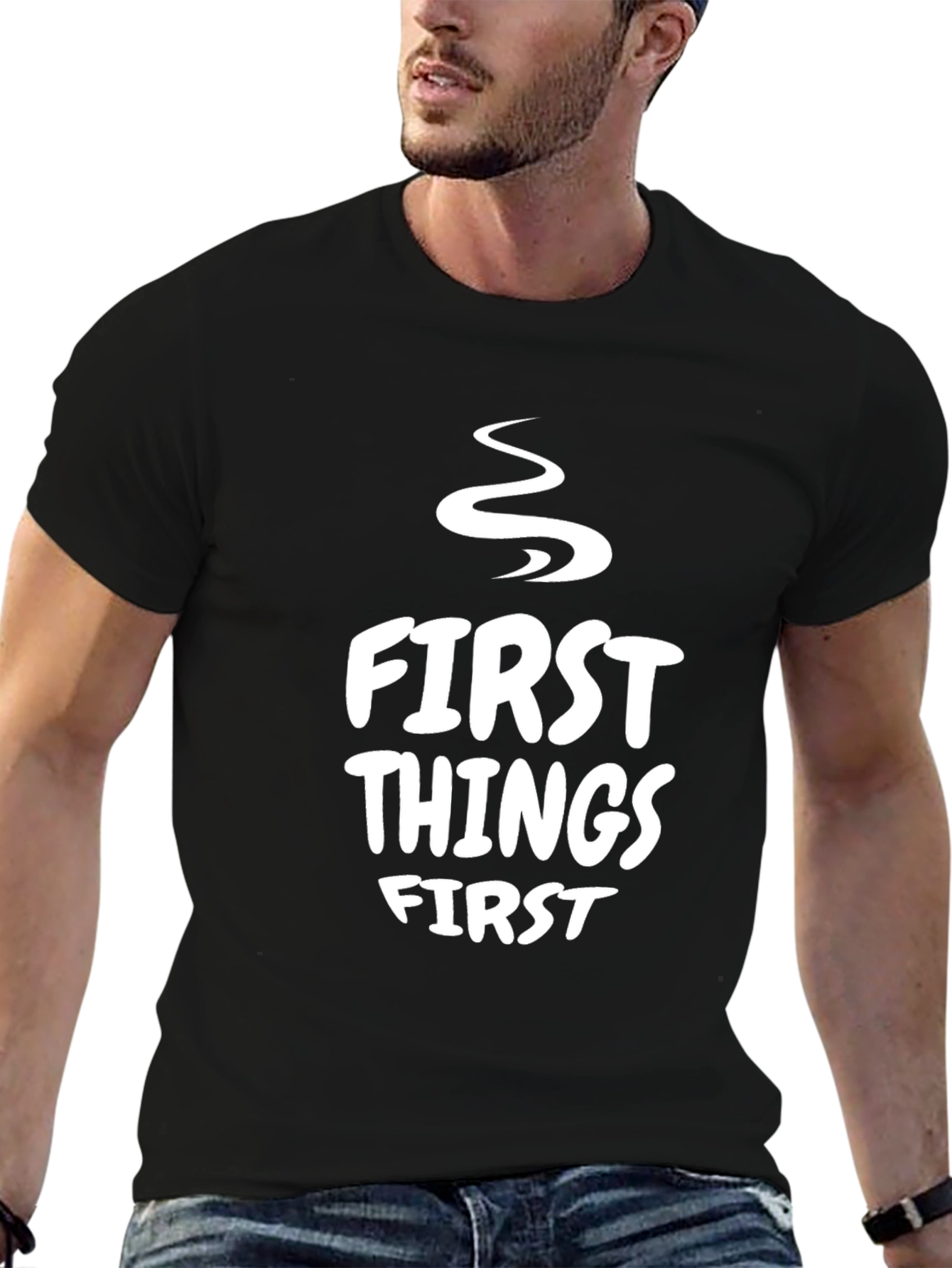 First Things First Graphic Tee - Black