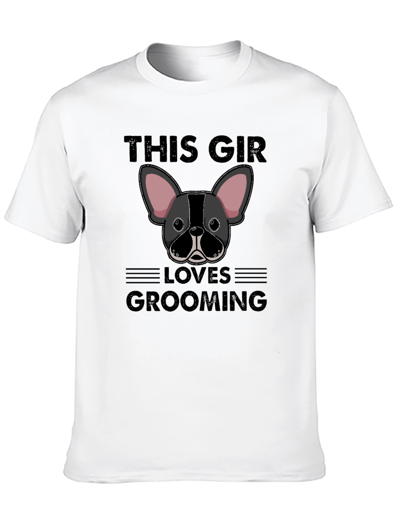 This Girl Loves Grooming Bulldog T-Shirt