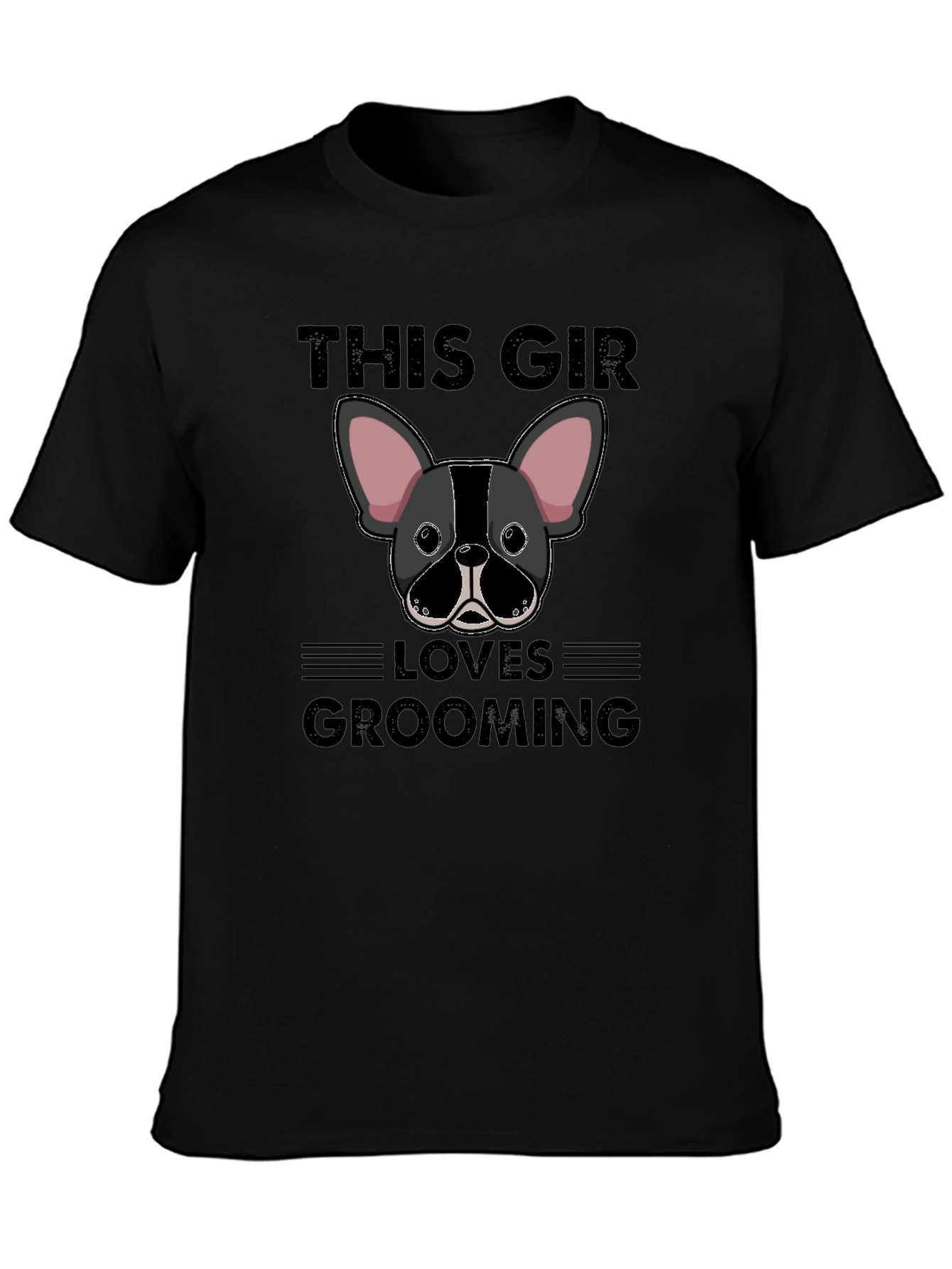 This Girl Loves Grooming Bulldog T-Shirt