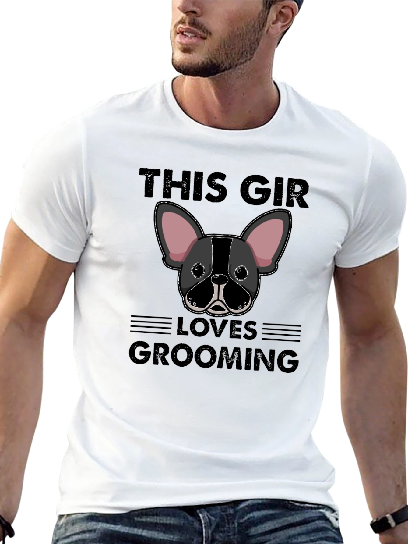 This Girl Loves Grooming Bulldog T-Shirt