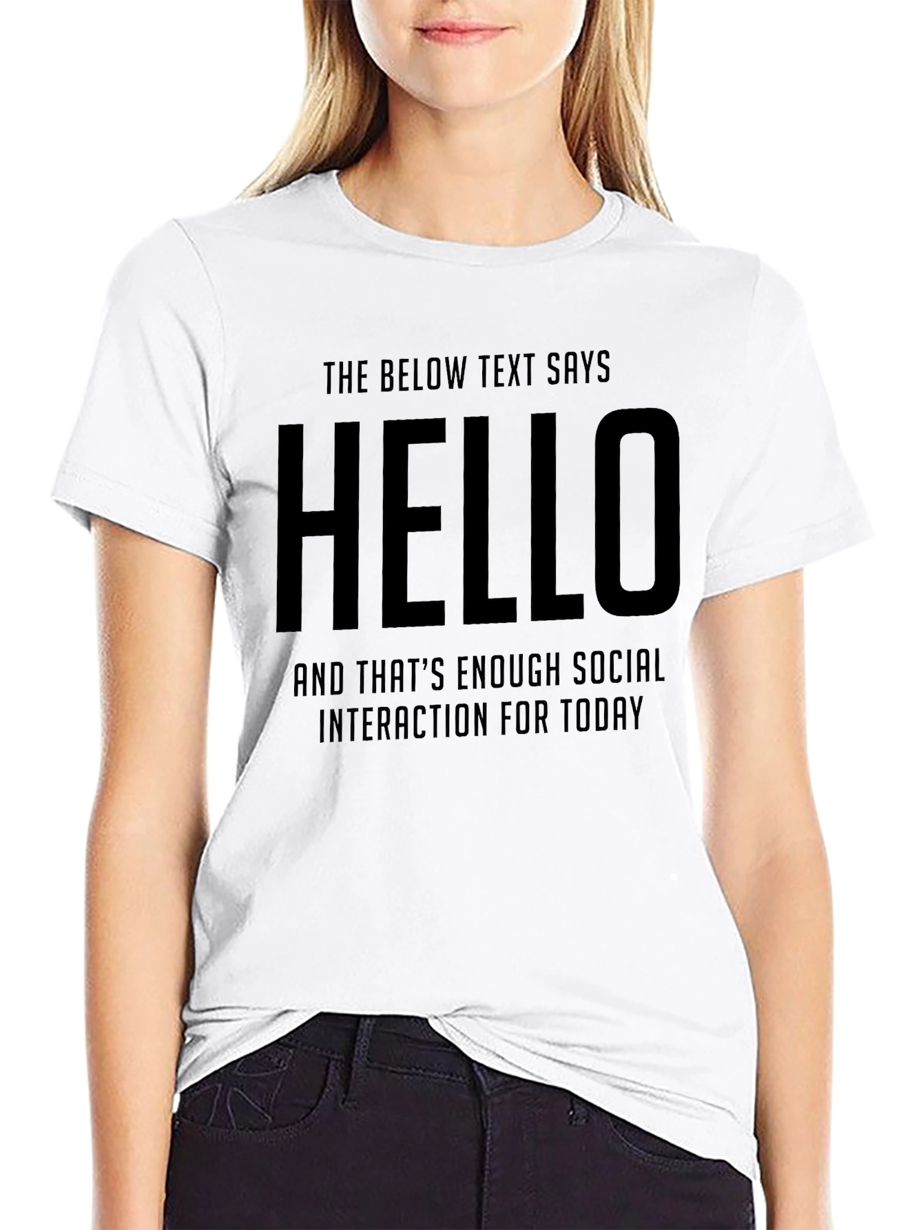 Hello Social Interaction Funny T-Shirt