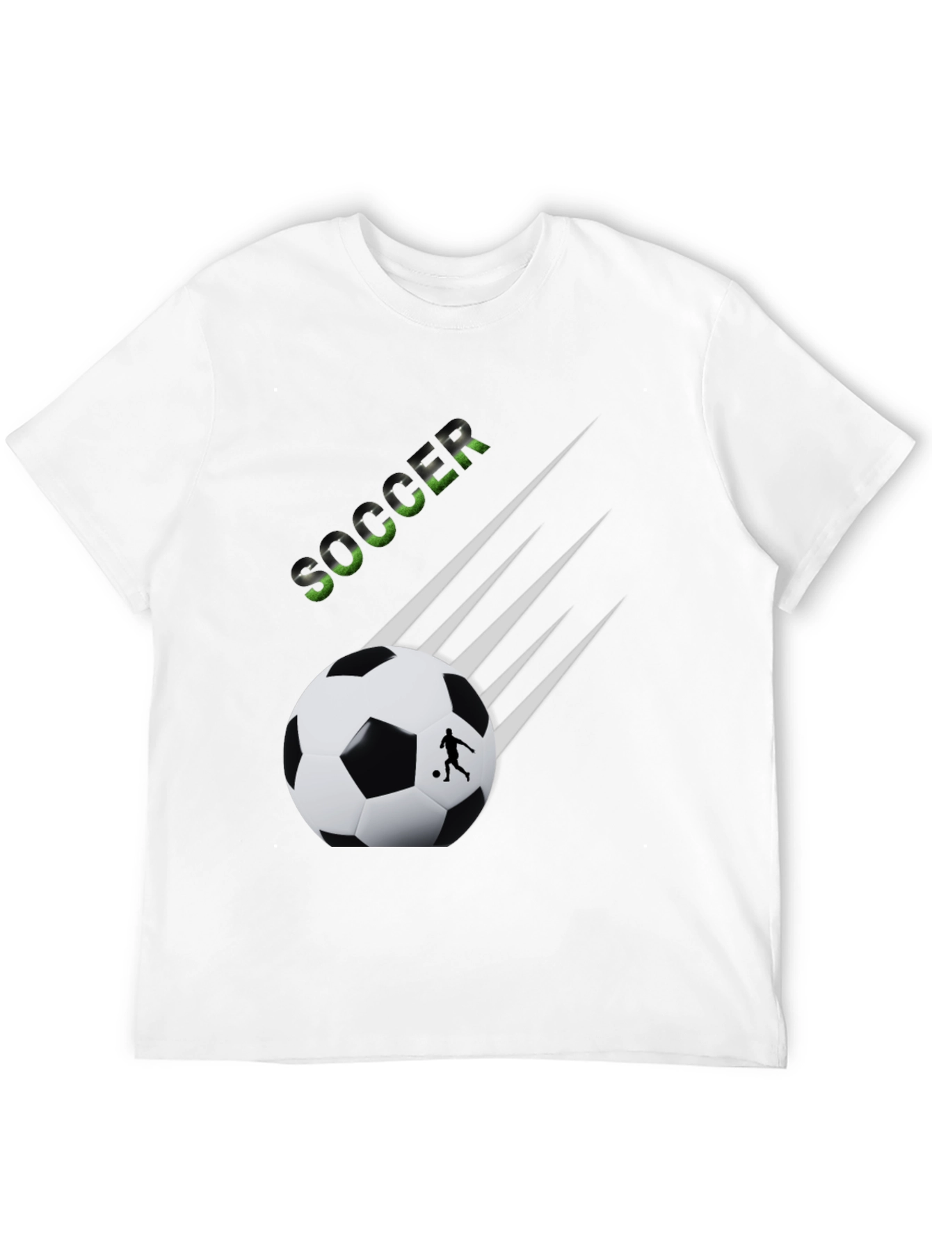 Soccer Graphic Tee - Black Cotton T-Shirt