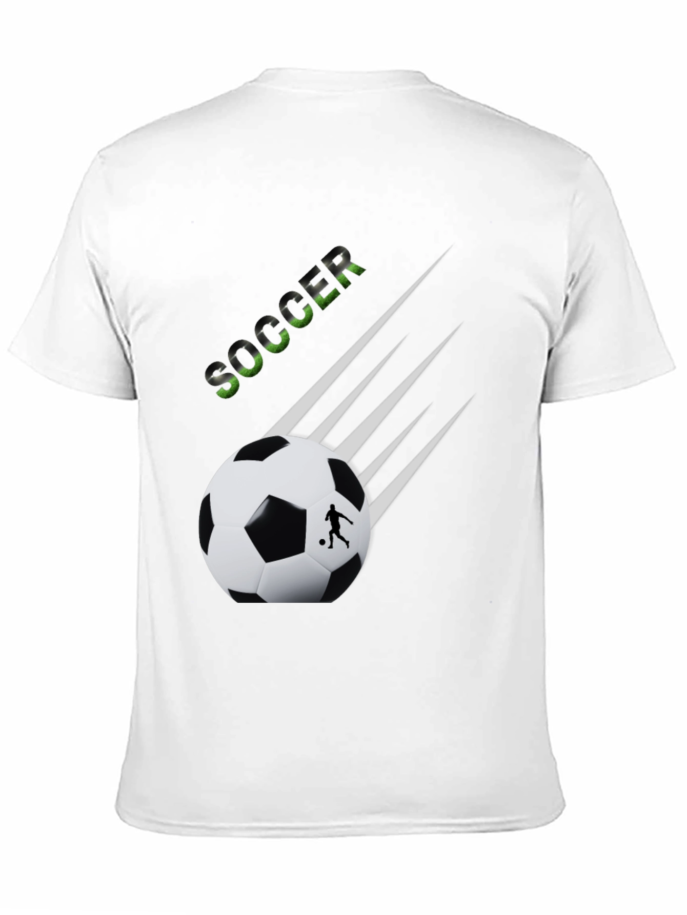 Soccer Graphic Tee - Black Cotton T-Shirt