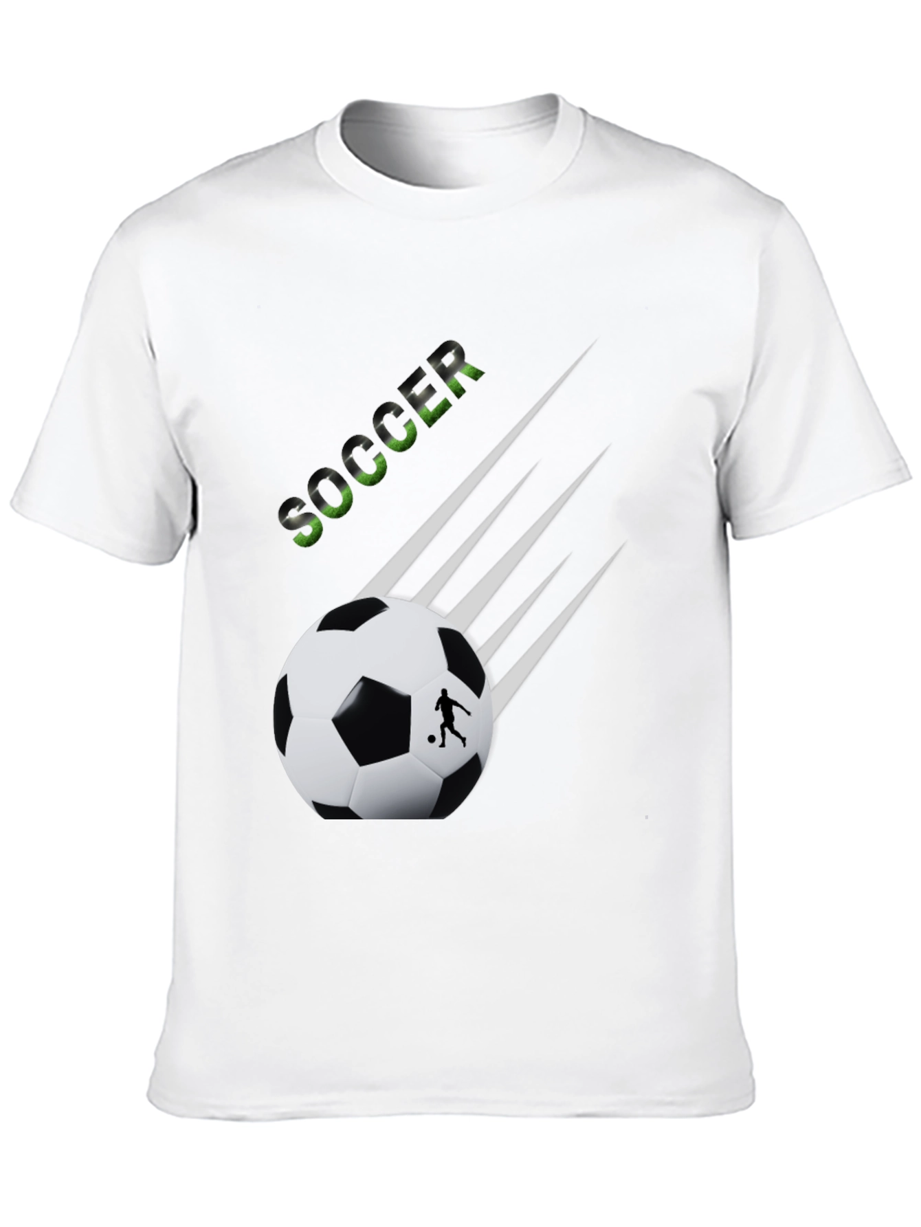 Soccer Graphic Tee - Black Cotton T-Shirt