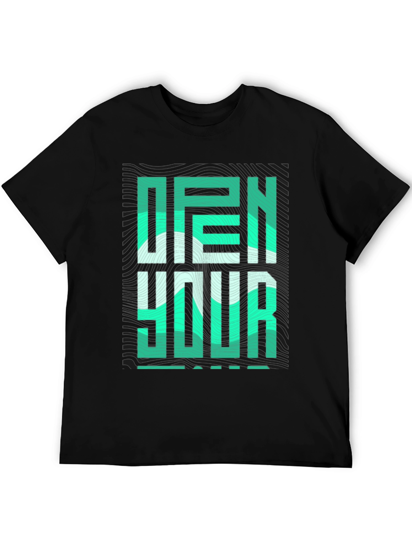 Open Your Mind Graphic Tee - Stylish Black T-Shirt