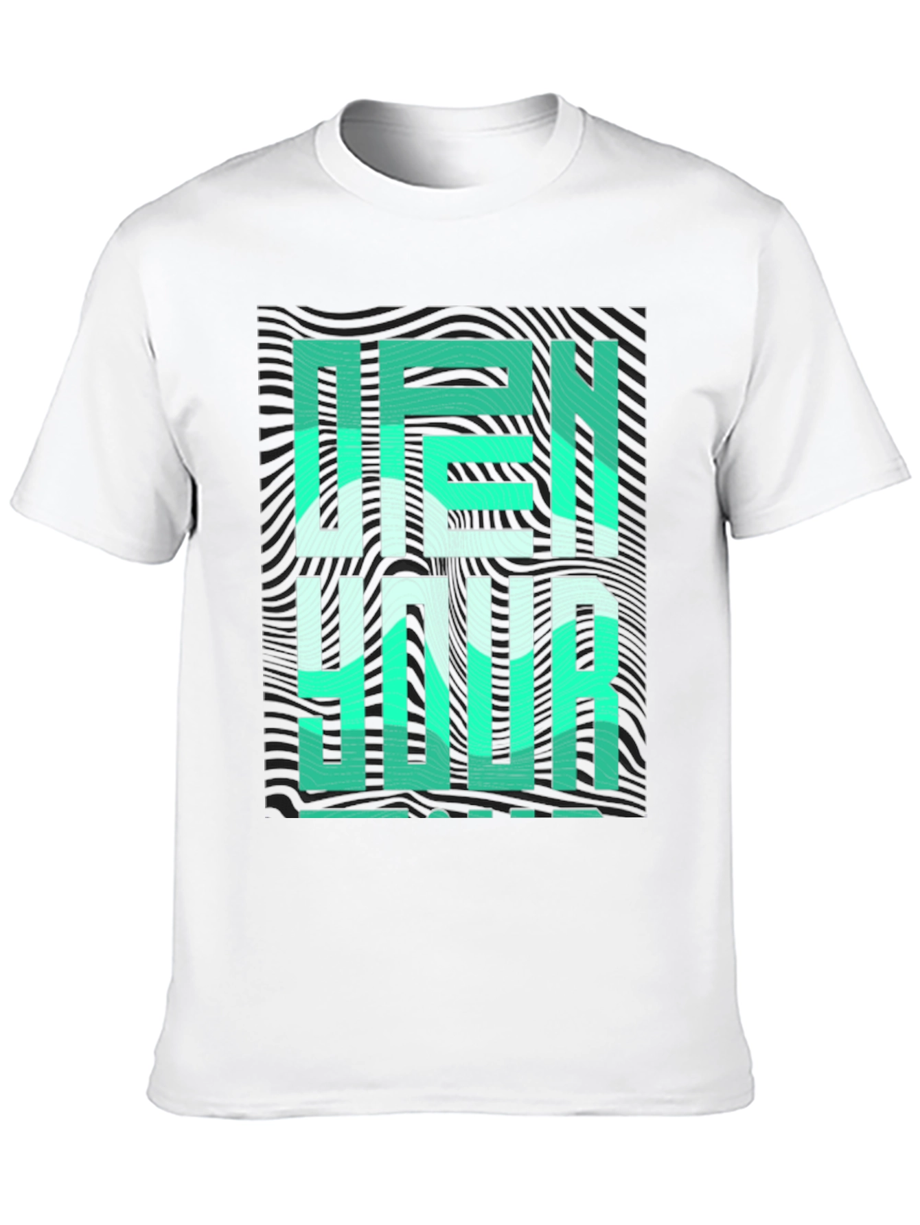 Open Your Mind Graphic Tee - Stylish Black T-Shirt