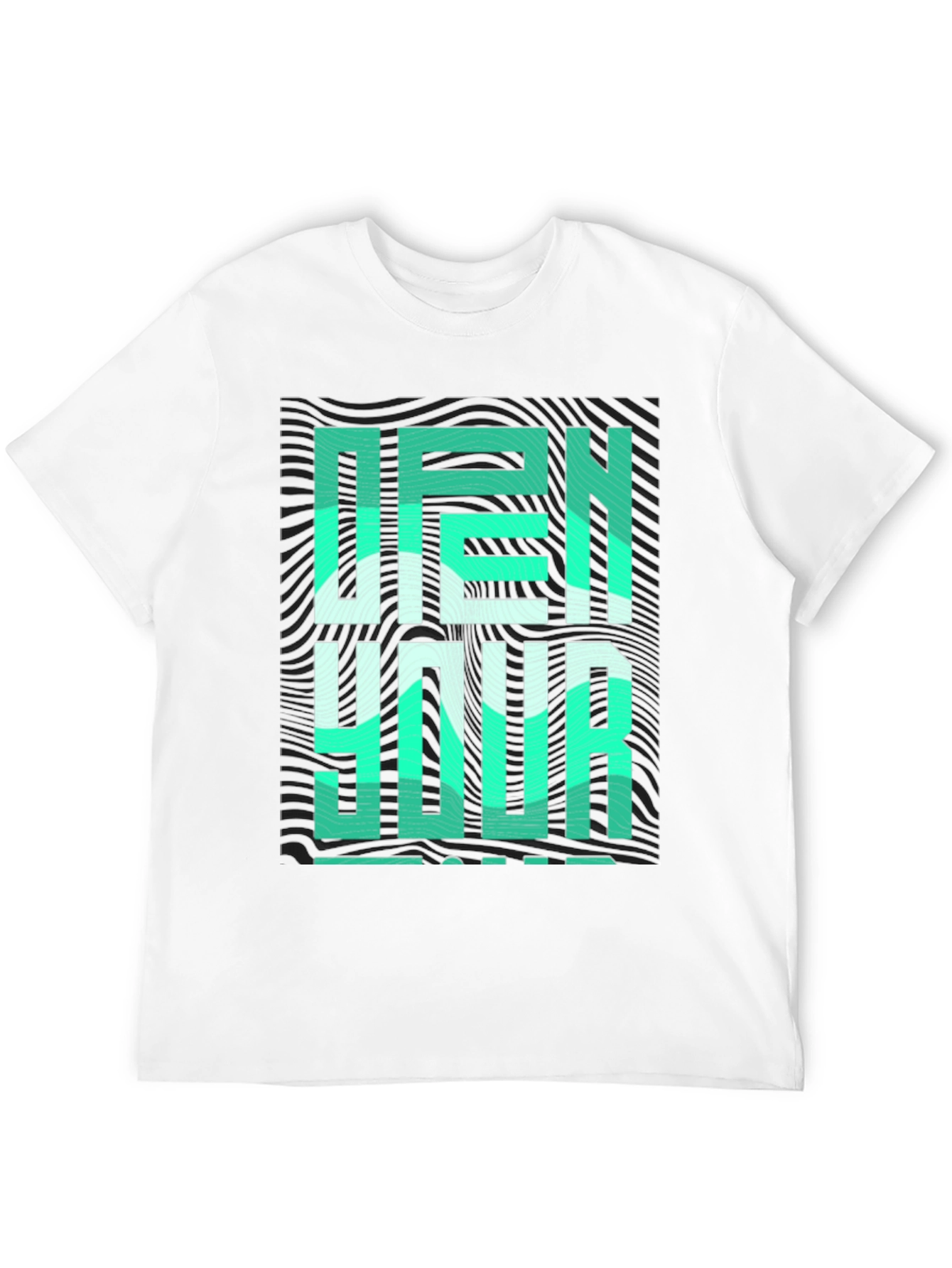 Open Your Mind Graphic Tee - Stylish Black T-Shirt