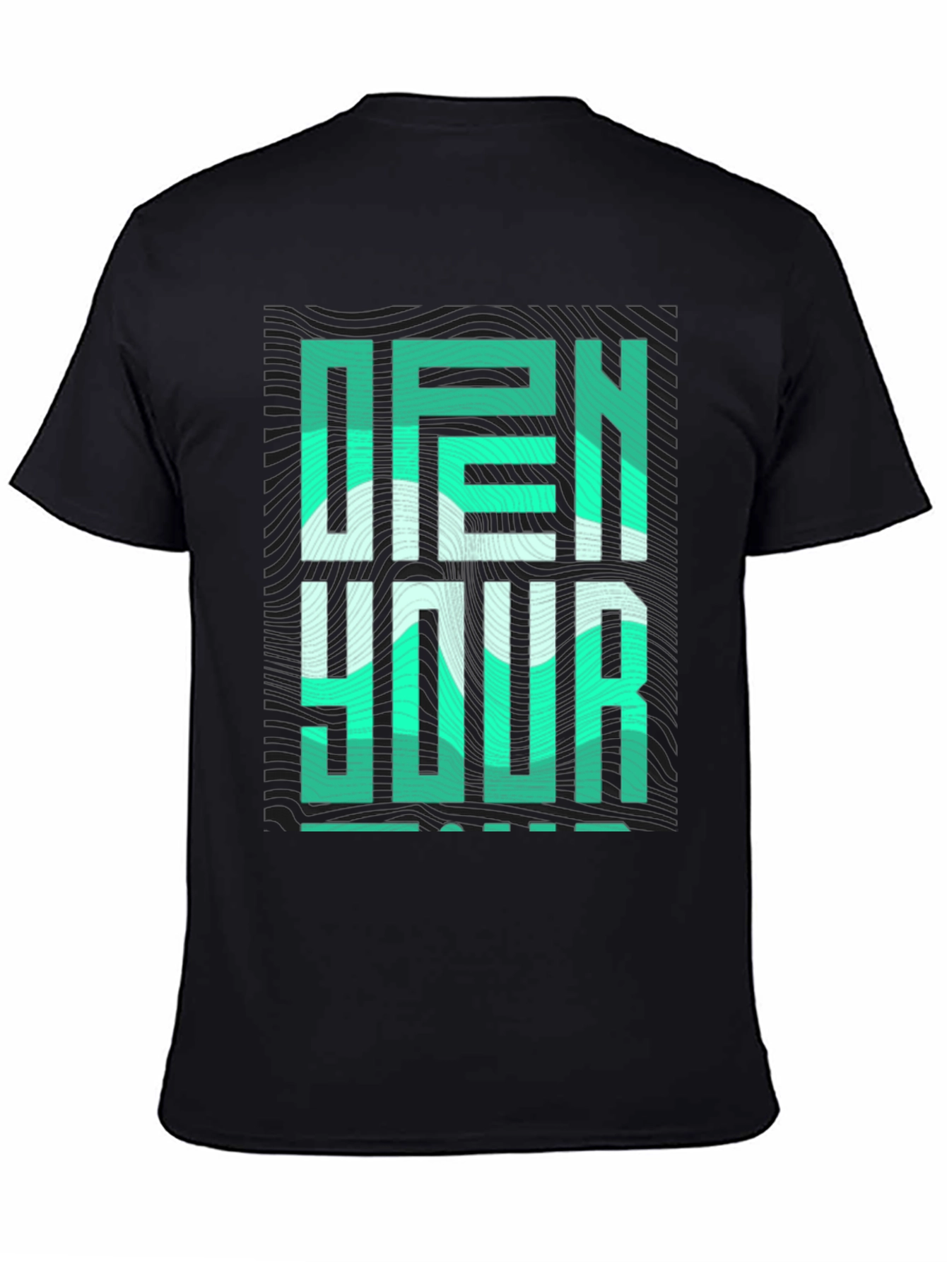 Open Your Mind Graphic Tee - Stylish Black T-Shirt