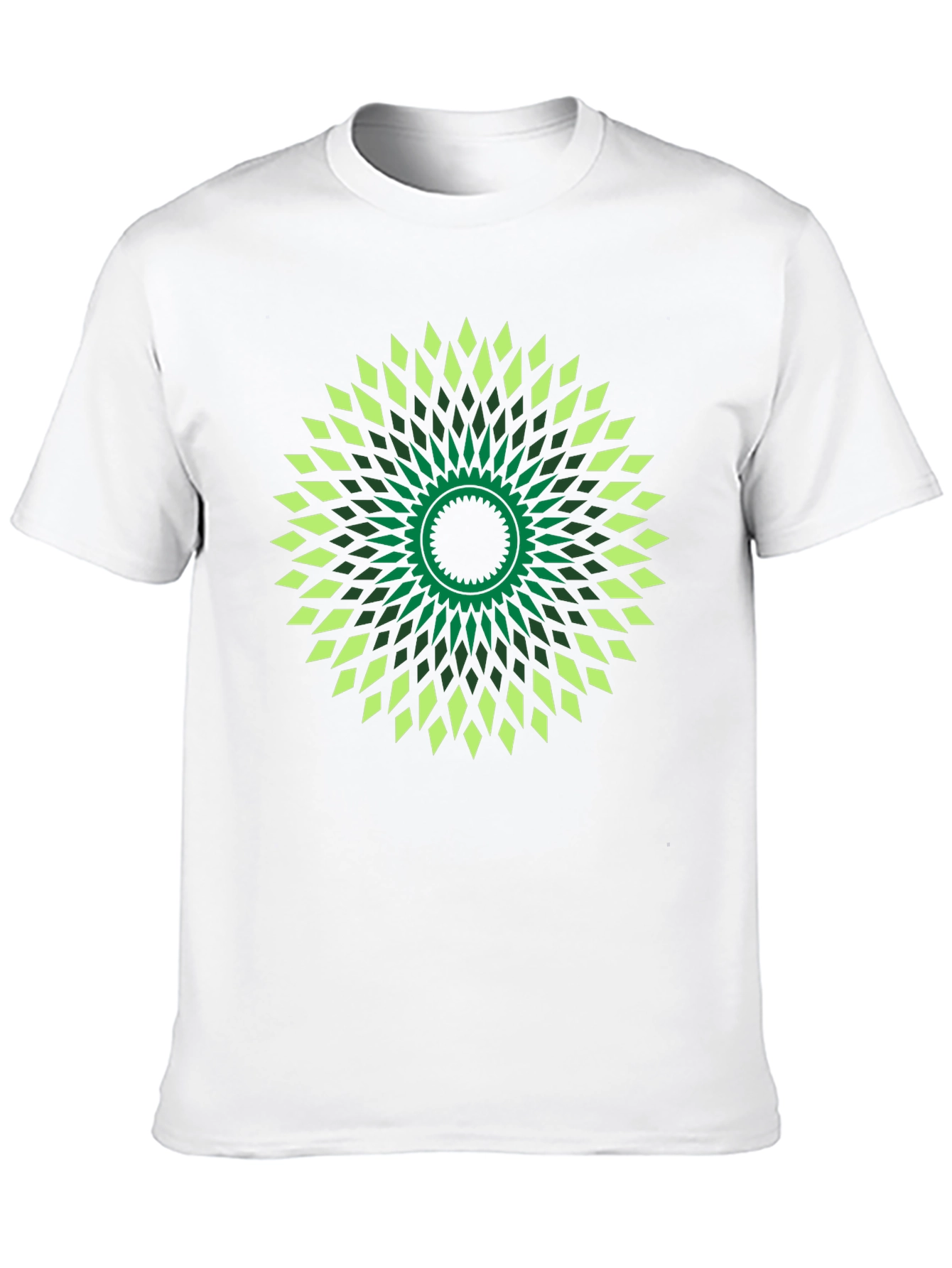 Geometric Mandala Graphic Print Black T-Shirt