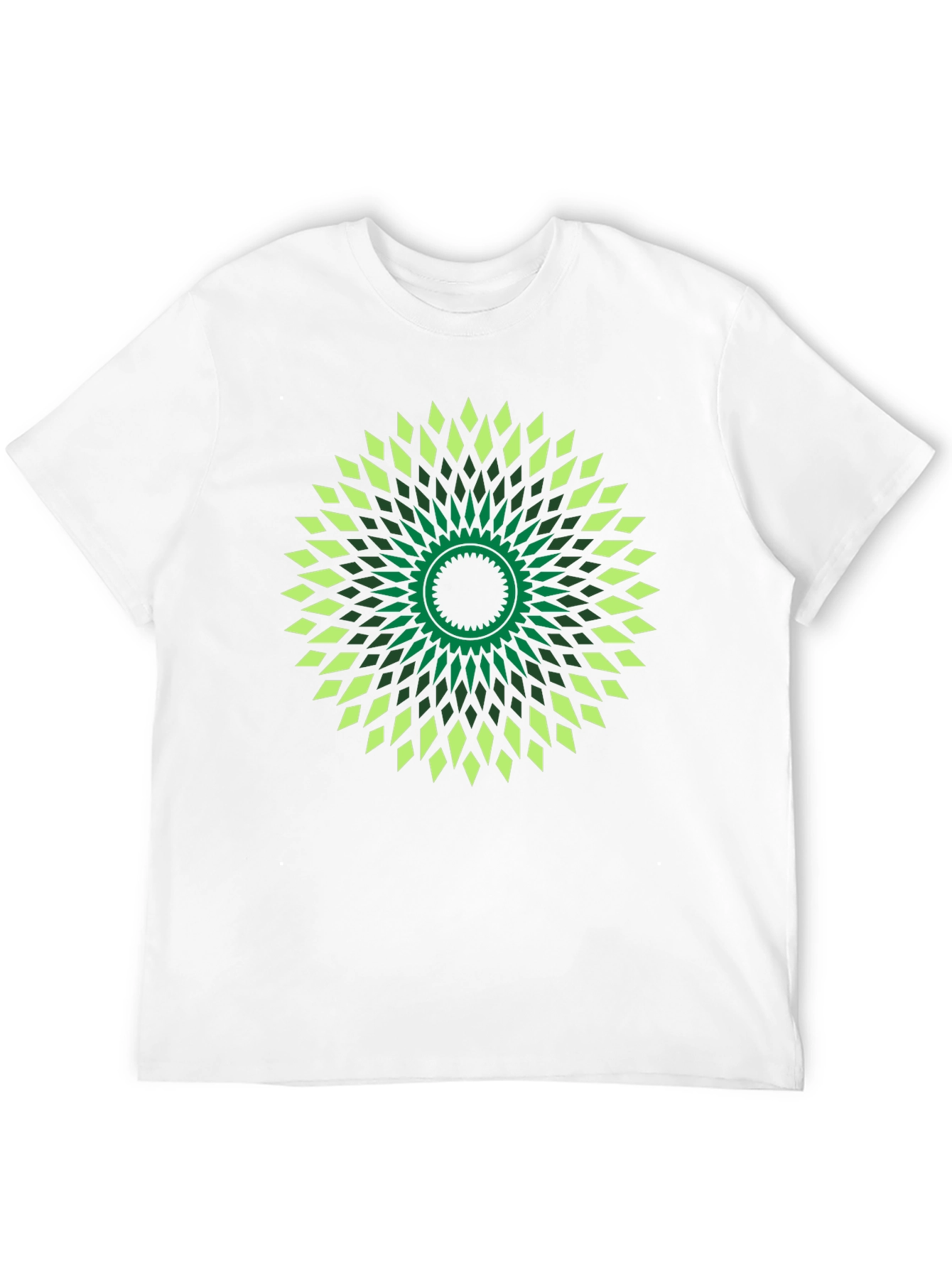 Geometric Mandala Graphic Print Black T-Shirt